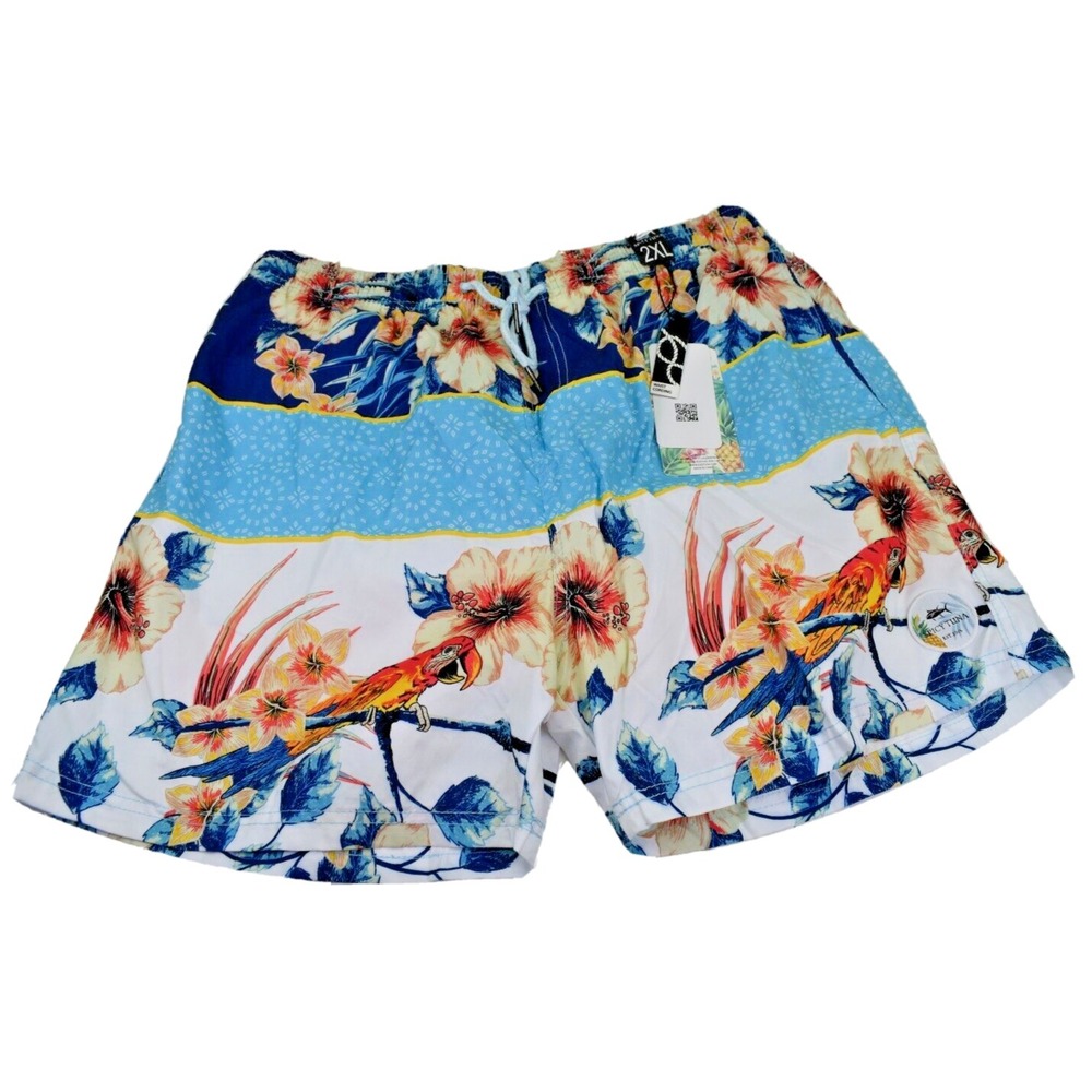 Spicy Tuna Men's Board Shorts Size 2XL Hawaiian Swim Trunks Swimsuit New